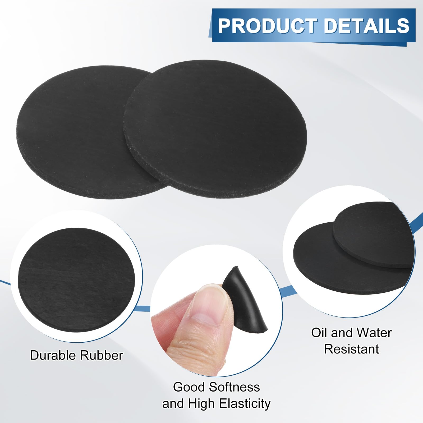 M METERXITY 30-Pack Rubber Solid Discs Washers - Image 2