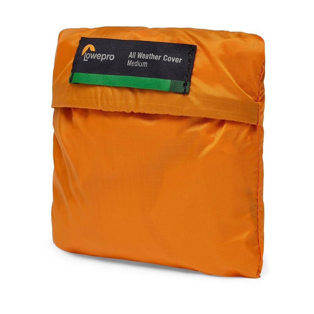 Lowepro Raincover AW Medium, Tessuti Riciclati, Copertura Impermeabile per Borse per Fotocamere, Copertura per Zaini, Resistente alla Pioggia