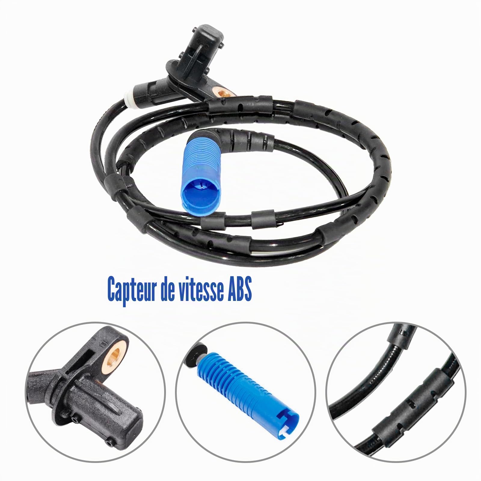 Lot de 2 capteurs de vitesse de roue arrière ABS 34526752683 gauche et droite, capteur de vitesse ABS de rechange pour BMW Série 3 E46 316i 318i 320i 323i 1998-2000 Capteur ABS 0986594513