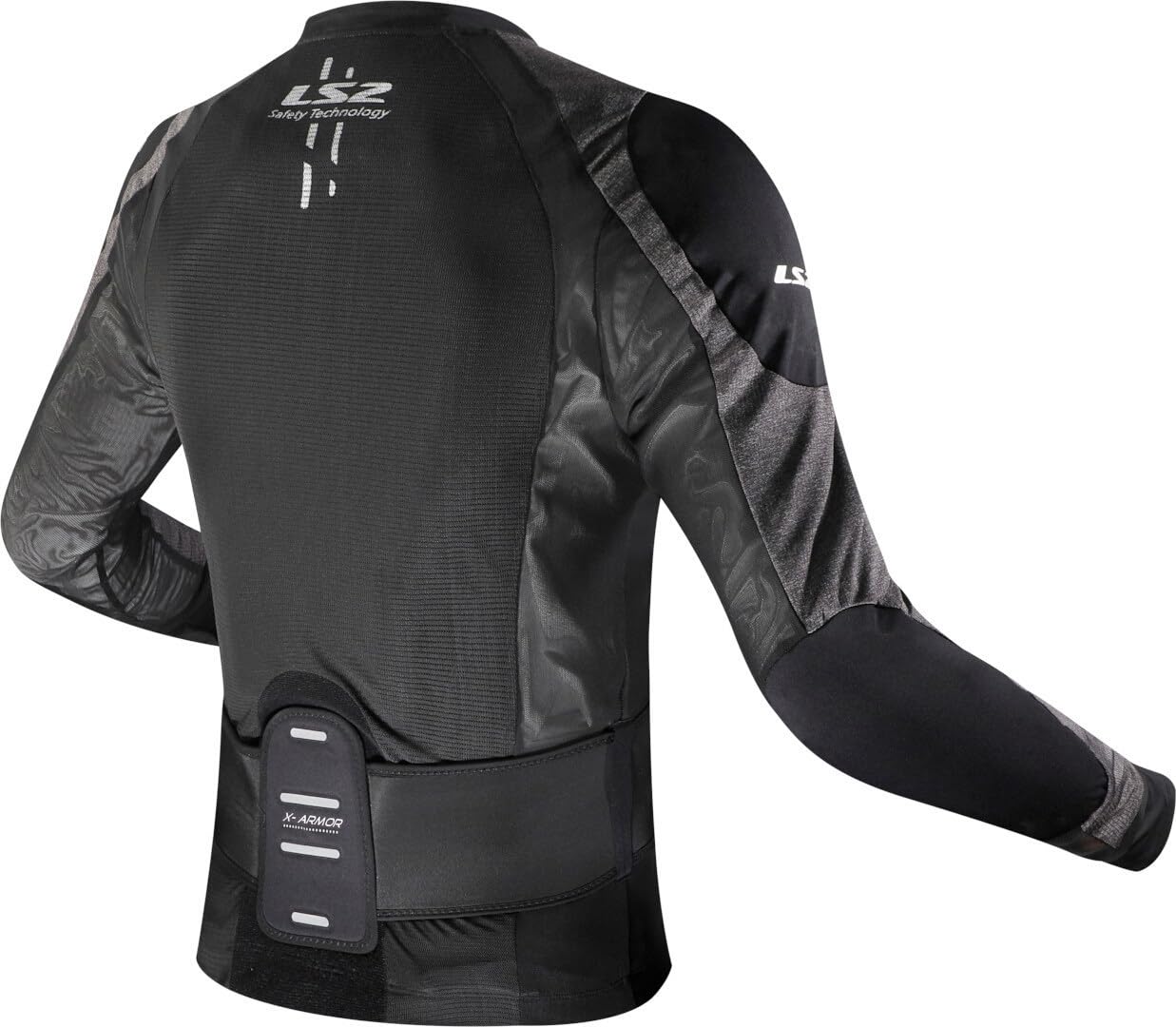 LS2 X-Armor Protektorenjacke, schwarz/grau, XL/2XL
