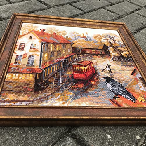 Riolis 1676 Warm Autumn - Counted Cross Stitch Kit - 11¾" X 11¾" Zweigart 18Ct. Beige Aida 27 Colors #TOP4