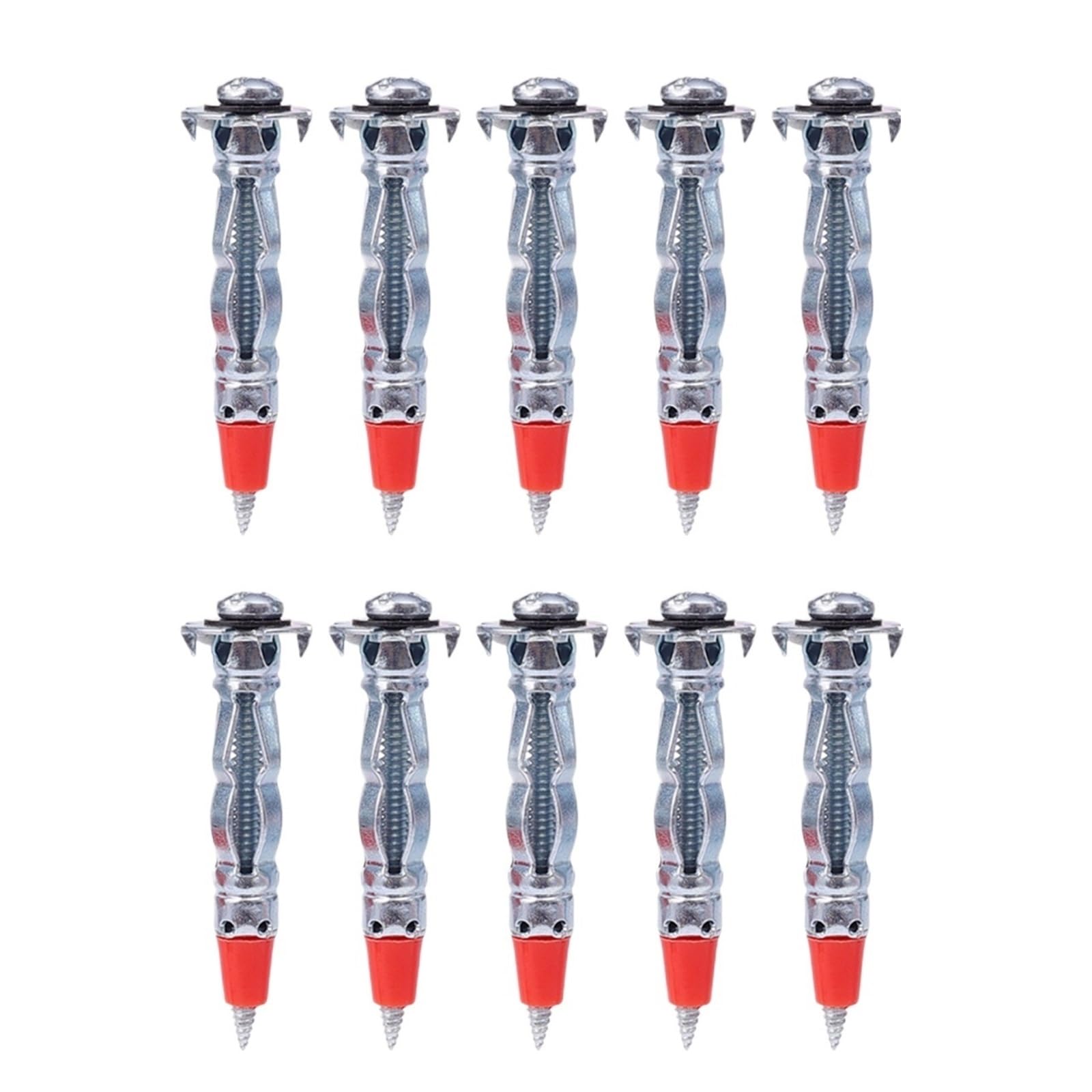 Tornillos De Expansión Para Placas De Yeso Tornillos de expansión punta roja 35/46/59mm, tablero yeso, sujetadores for carpintería, juegos pernos, ferretería Metal cruzado for el hogar(59mm,50PCS)