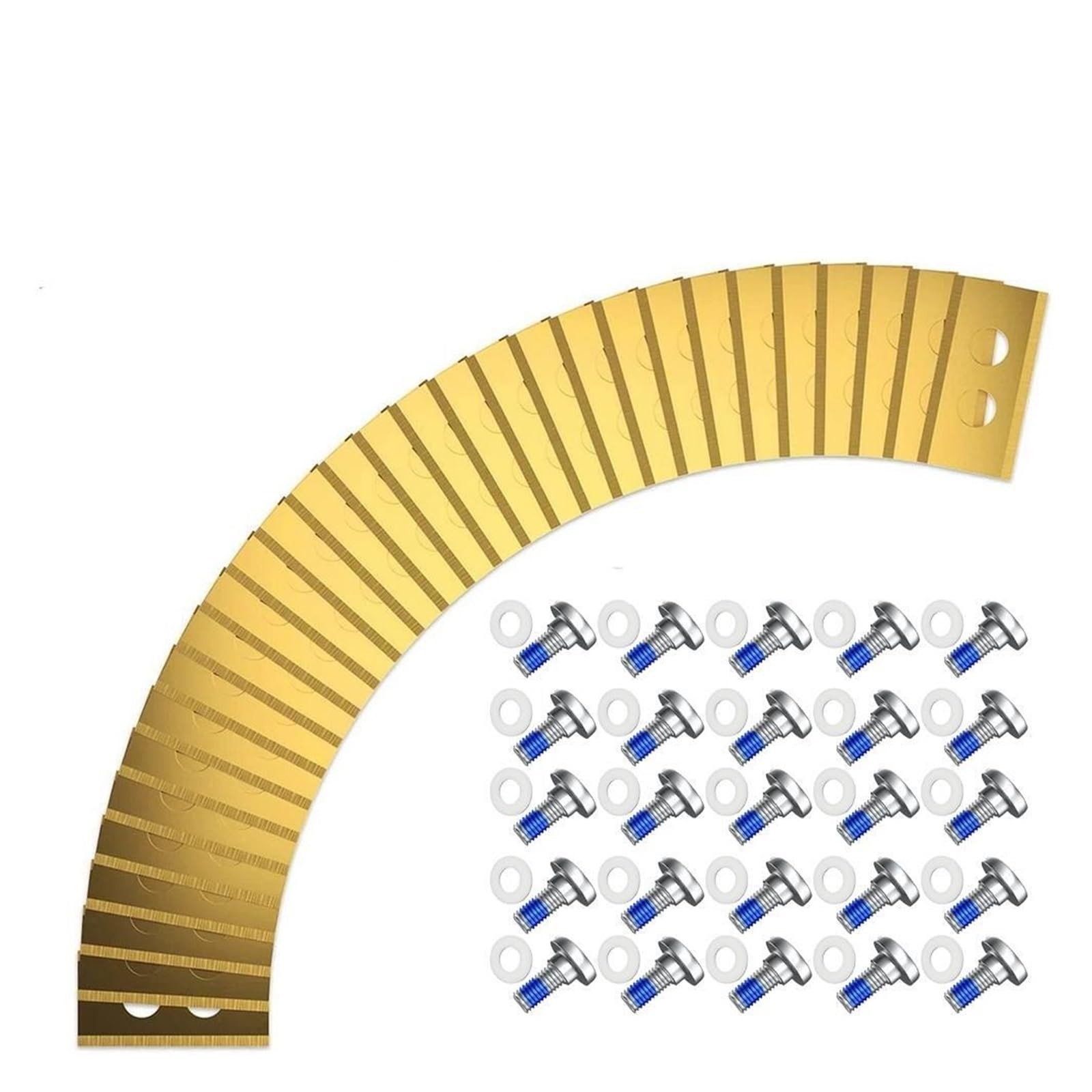 Cuchilla De Cortacésped 24/30 Uds. Robot Universal De Alta Resistencia, Accesorios for Cortacésped, Cuchilla De Repuesto, Cortacésped Robot De Jardín(Gold 36pcs)