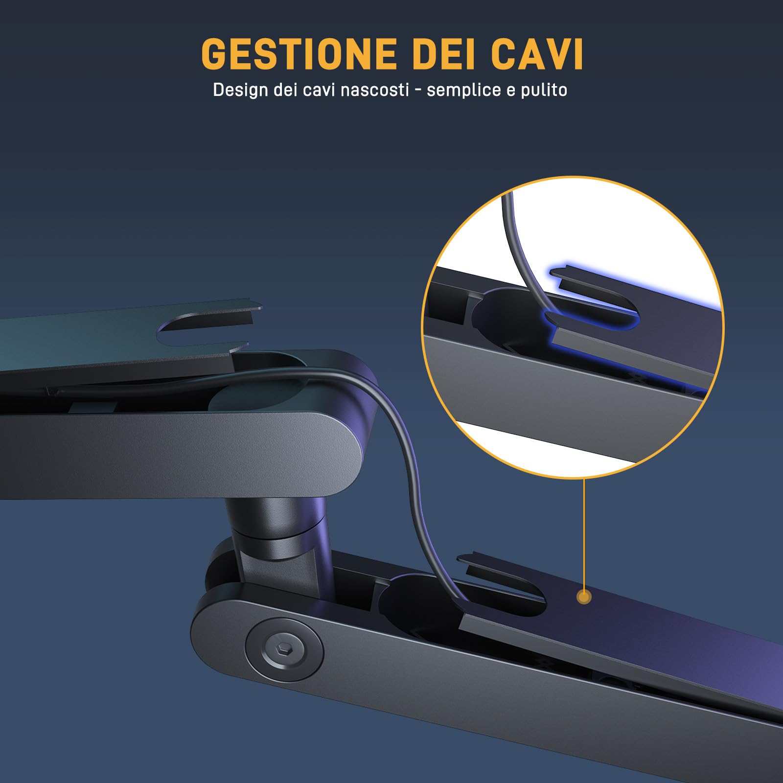 MAONO Bras Microphone - Bras Microphone Low Profile avec Gestion de Câbles, Espace de Travail Épuré, Pince de Bureau, Réglage Précision pour Podcast/Streaming/Gaming/Bureau Domicile - BA92 Noir