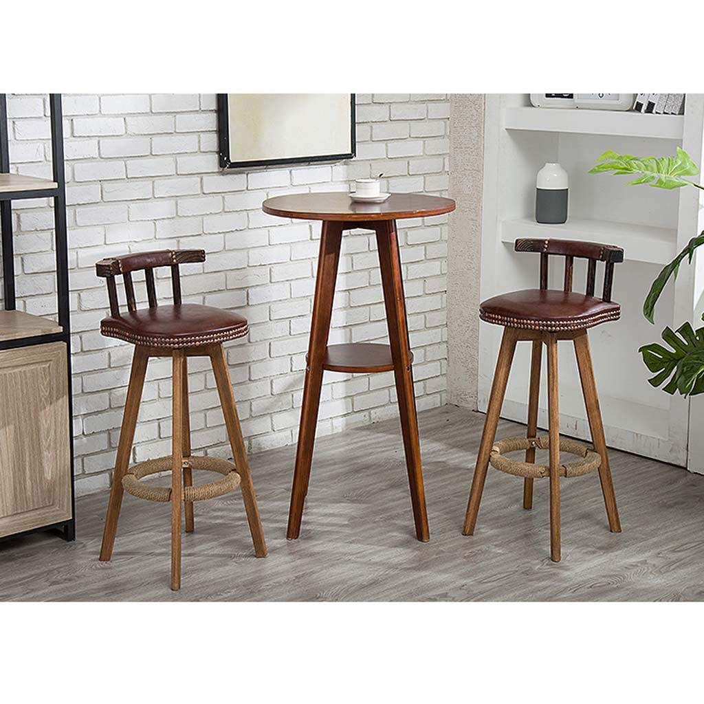 Tabouret de bar en bois scandinave minimaliste moderne 80 cm modèle B