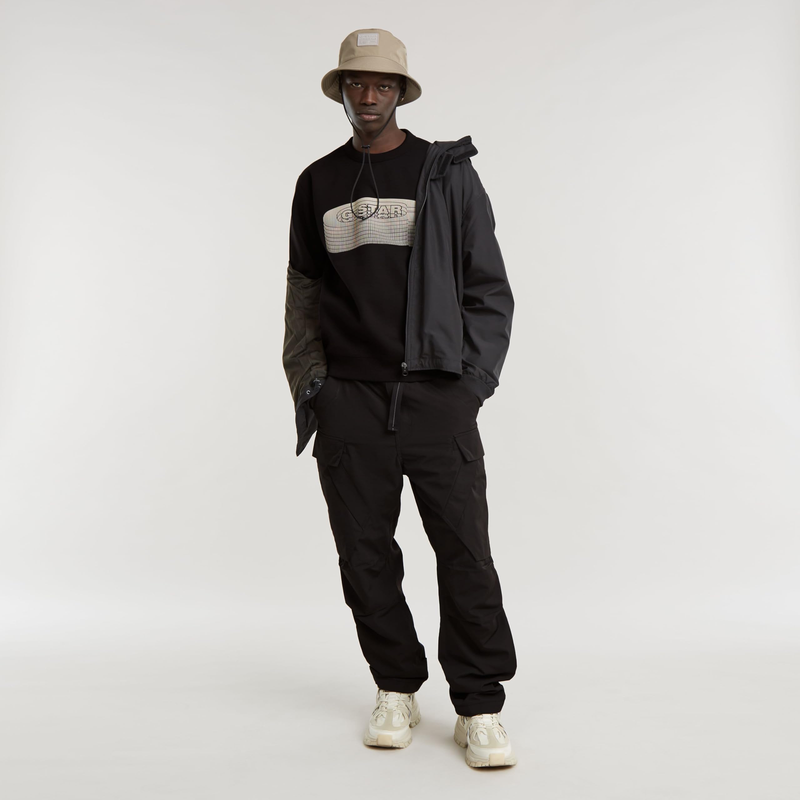 G-STAR Bluza sportowa Mężczyźni Stacked Old Skool Logo R Sweater