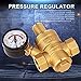 Water Pressure Valve,Pressure Regulator D Eau Brass Dn15 Adjustable Water Pressure Regulator Pressure Reducing Valve With Gauge Meter,Water Pressure Regulator For Tap Water Equipment