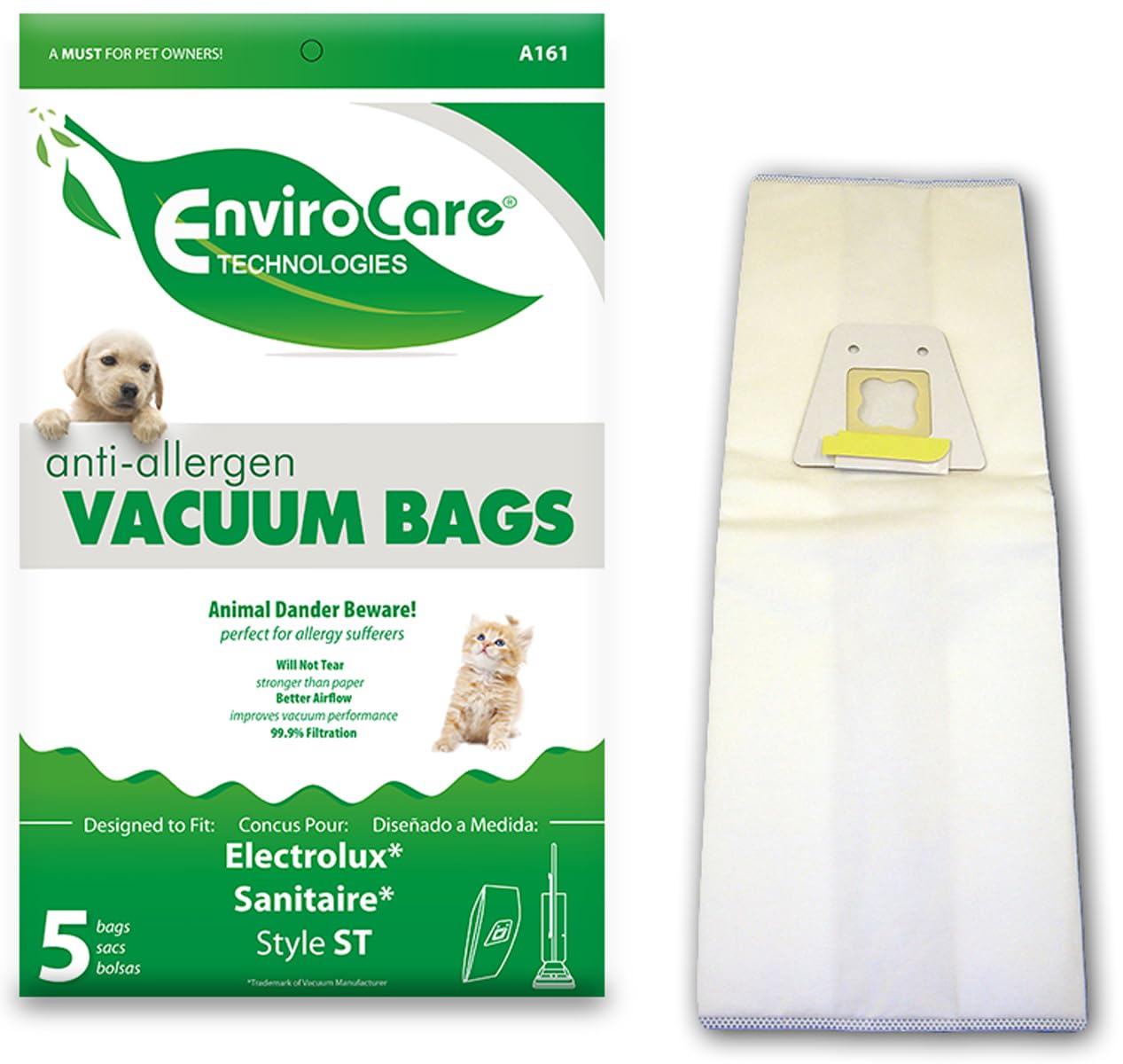Sacs aspirateur Eureka Style ST EnviroCare blanc pour grand ménage de maison