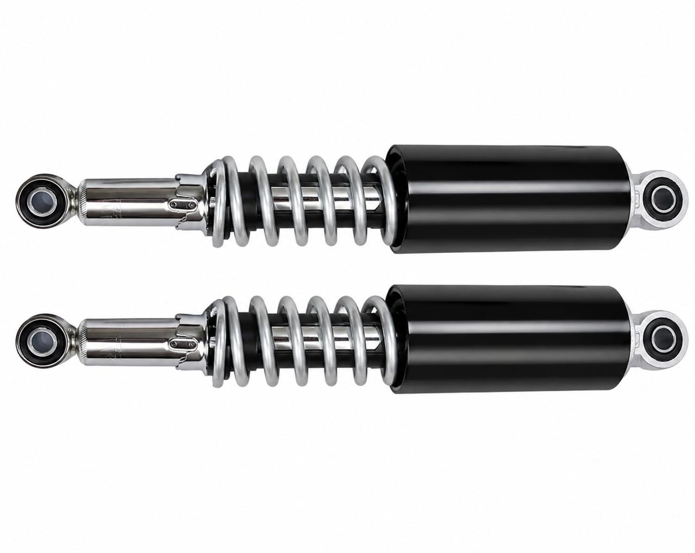 Rear Shock Absorber Pair for Hero Splendor, Splendor Plus & Hero Deluxe | Heavy Duty Rear Suspension Shocker | OEM Quality Direct Replacement | Black Chrome Finish-image-46