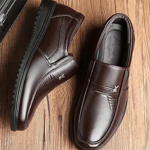 ADMLZQQ Men's Dress Oxfords Shoes Slip-On for Mens Business Formal Wedding Comfortable Shoes4