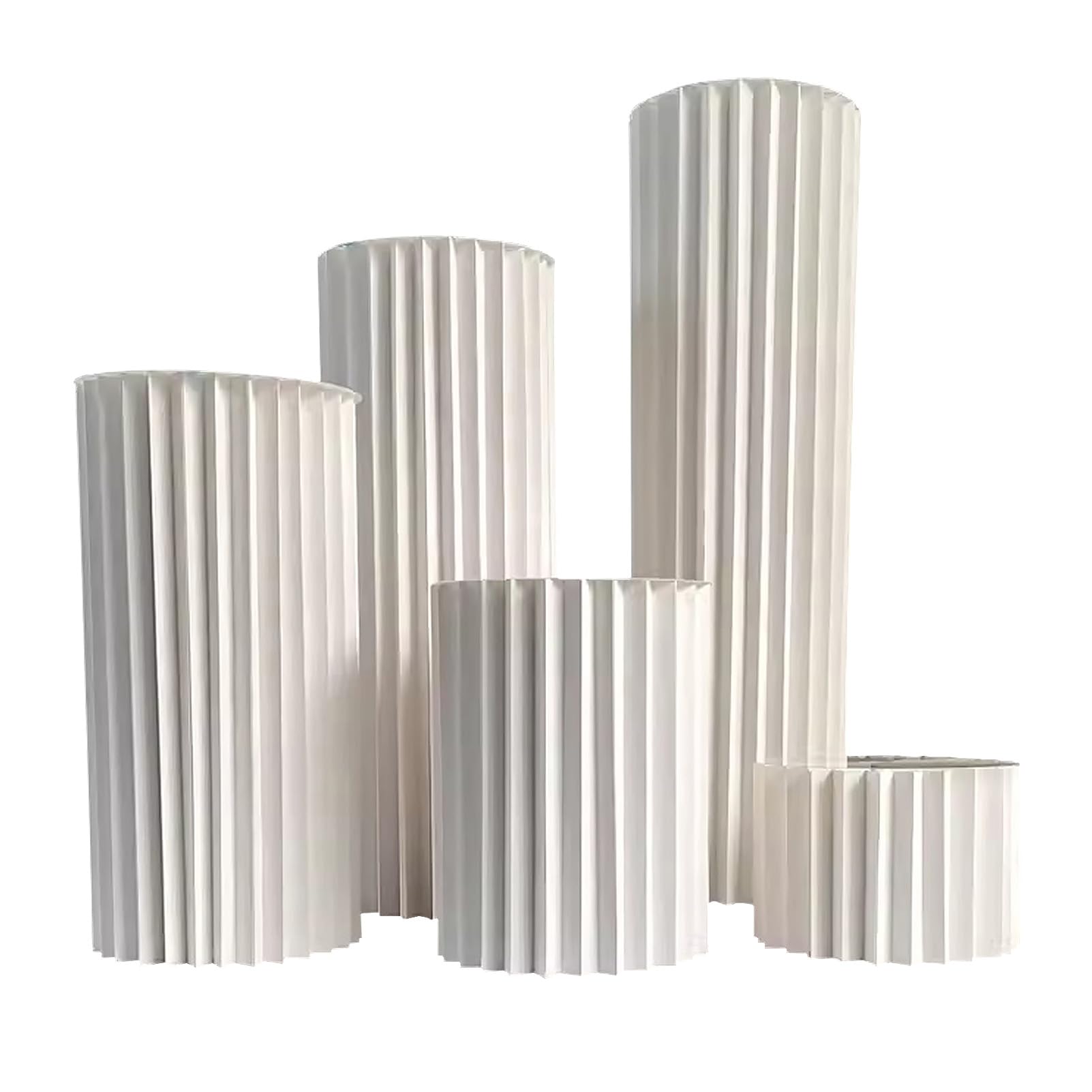 Socles cylindriques ronds pliables pour une décoration de mariage et anniversaire réussie