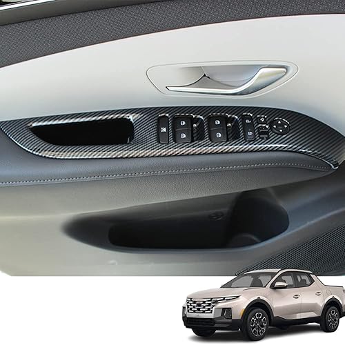 Bmolpt Accesorios interiores personalizados para Hyundai Santa Cruz 2022 2023 ABS cubierta de consola central de cubierta de ventana de ventana de disponible en Yaxa Colombia