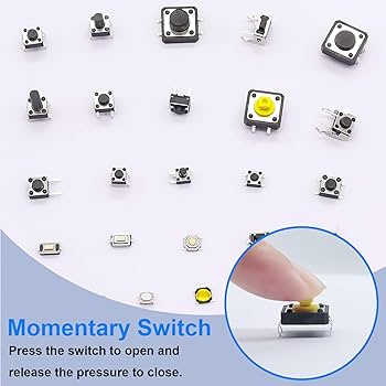 TWTADE 260pcs Micro Momentary Tact Switch Tactile Push