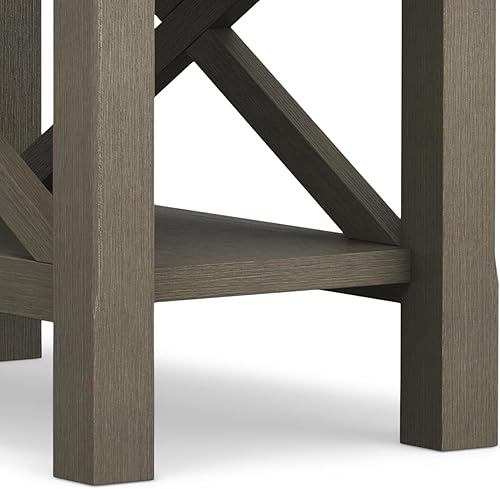 Miniatura 131 de SIMPLIHOME Kitchener Mesa consola – Mesa de sofá de madera maciza de 47 pulgadas de ancho en color blanco, mesa de almacenamiento contemporánea para