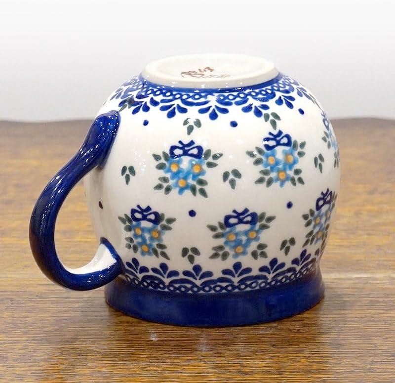 ポーランド陶器 ポーリッシュポタリー 「VENA」 マグカップ大（約340cc） V352-U053 花束柄