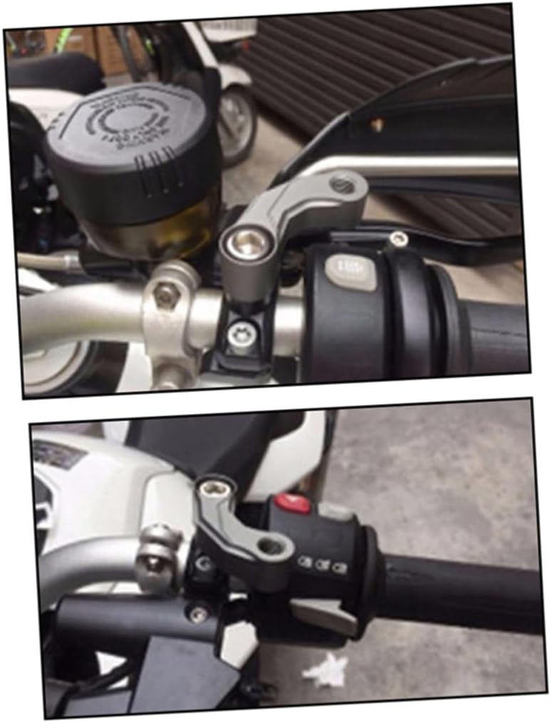 Mobestech 2pcs Motorcycle Rearview Mirror Extenders Compact Easy to Use Diy Accessories Rearview Mirror Bracket Random Color