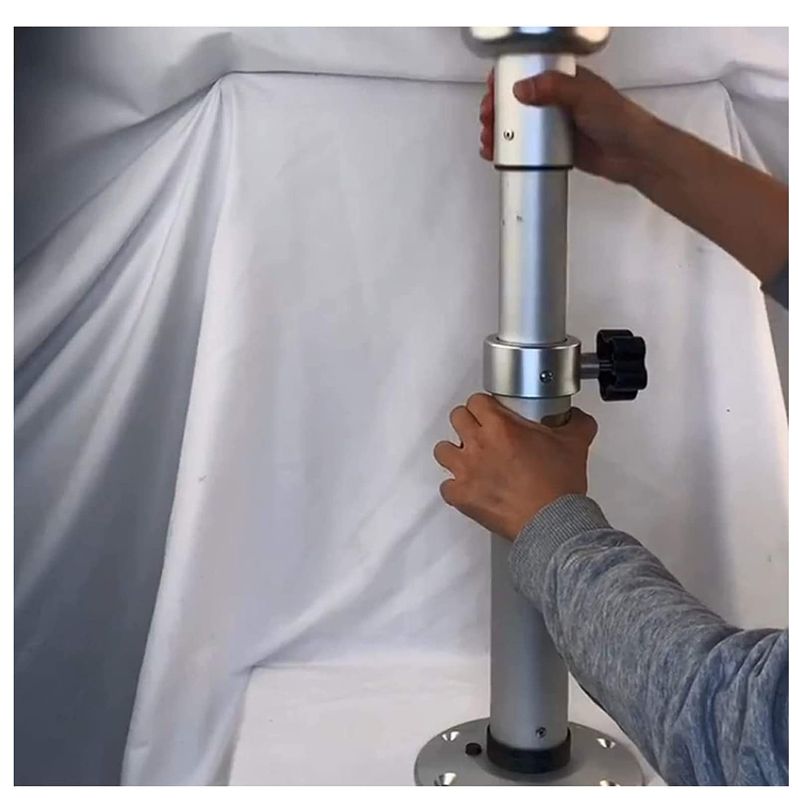 Piedistallo Regolabile in Altezza da 22,3 A 28,10,2 cm Telescopico Gambe da Tavolo Rimovibili Kit con Base di Montaggio per Camper Yacht