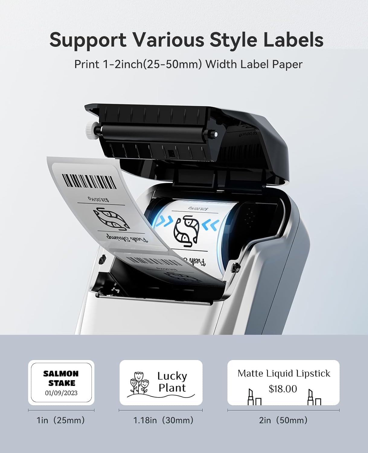 NIIMBOT B1 Label Maker Machine met Tape, Draagbare Thermische Bluetooth Printer voor 2 ''Stickers, Mini Barcode Labeler voor Thuis, School & Kleine Bedrijven