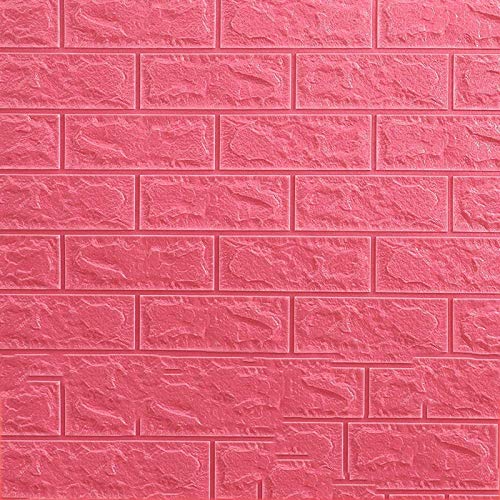 StylishWalls Brick Wallpaper for Walls 3D (1 Pc) Foam Wall Paper Sticker I Self Adhesive Panel I Peel & Stick 3D Wall Tiles for Wall Decor (Pink (Rose Red), 1 Piece, 70 X 77 cm) (B091XR6CD9) Amazon Price History, Amazon Price Tracker