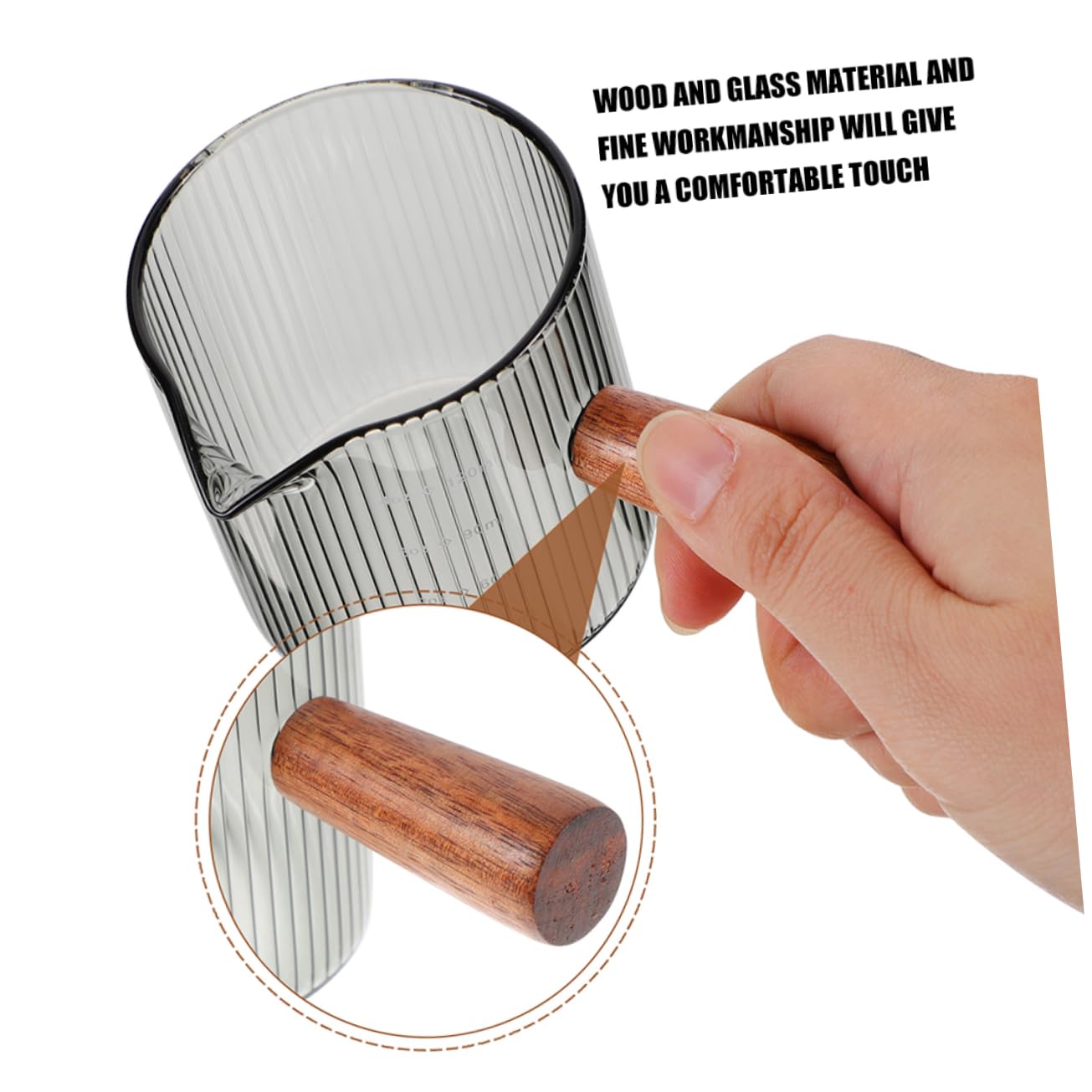 Amosfun 8 Pz tazza di latte mini caraffa per crema brocca schiumante tazza caffe tazza trasparente misurini contenitore per la crema del tazza da multifunzione