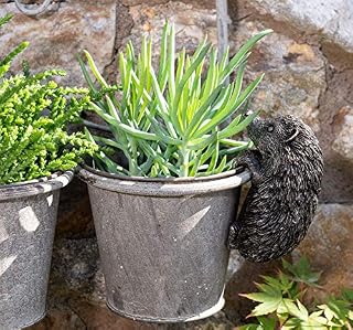 Pot Buddies Handmade Hedgehog Figure Plant Pot Hanger - Decorative Hanging Garden Ornament - Flower Planter Figurine
