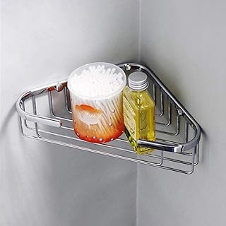 JINKEBIN Stojak na płaszcz Łazienka Półka Łazienka Półki Prysznic Kosz Montażowy Ścienny Rousz Kosz Przechowywanie Kosz Lustro Ze Stali Nierdzewnej Polerowane