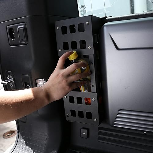 Organizador de cesta de almacenamiento para maletero de automóvil de aleación de aluminio negro para Land Rover Defender 110 2020-2022 Accesorios de