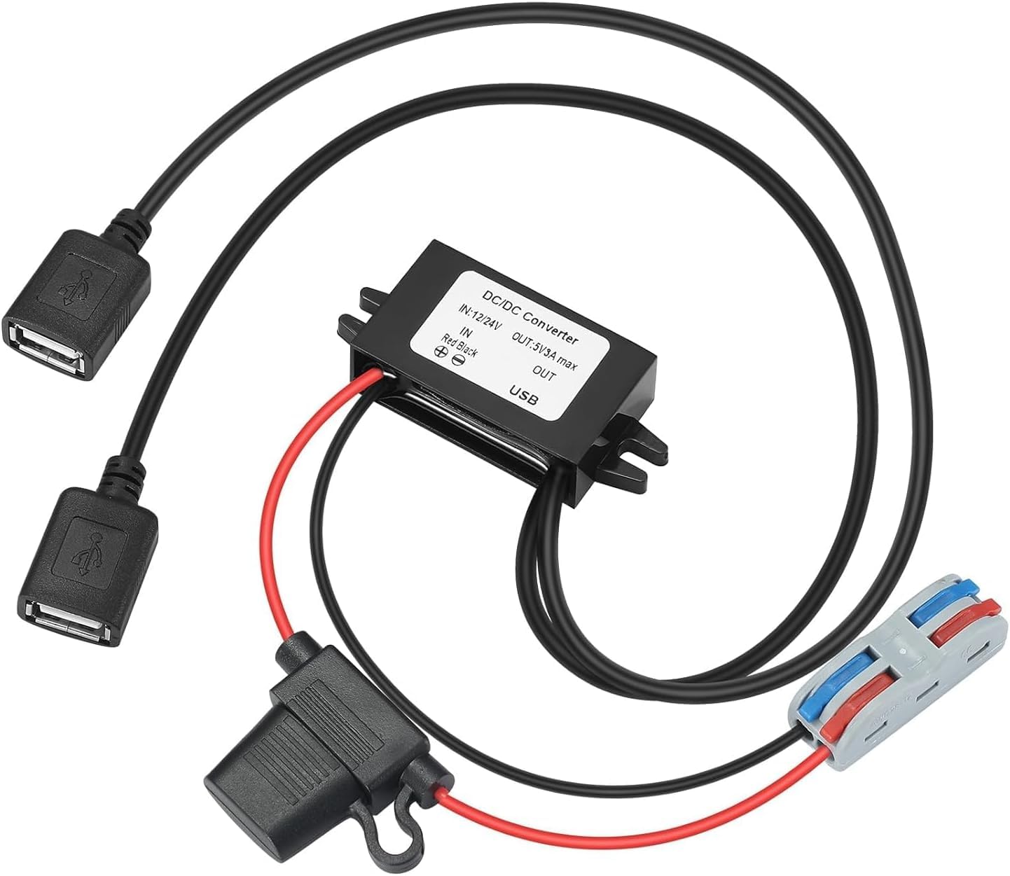 Amazon.co.jp: YABOANG 12v usb 変換 デュアル USB ポート 12