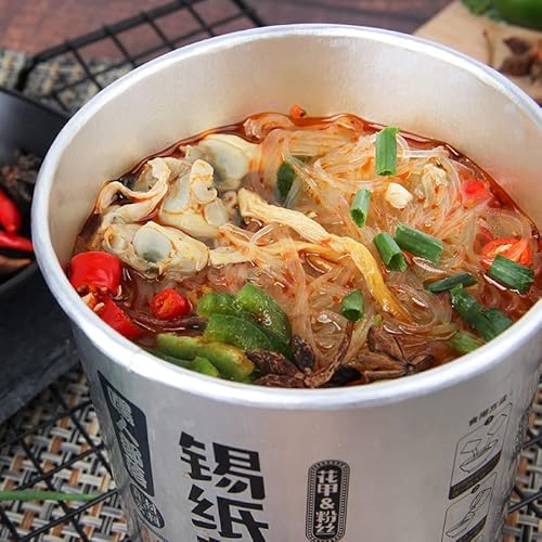 锡纸花甲粉丝145G*6盒/箱 细米线夜宵速食薯粉丝 Tin Foil Sixtieth Vermicelli 145G*6 Boxes/Box Thin Rice Noodle Supper Instant Potato Vermicelli #TOP3