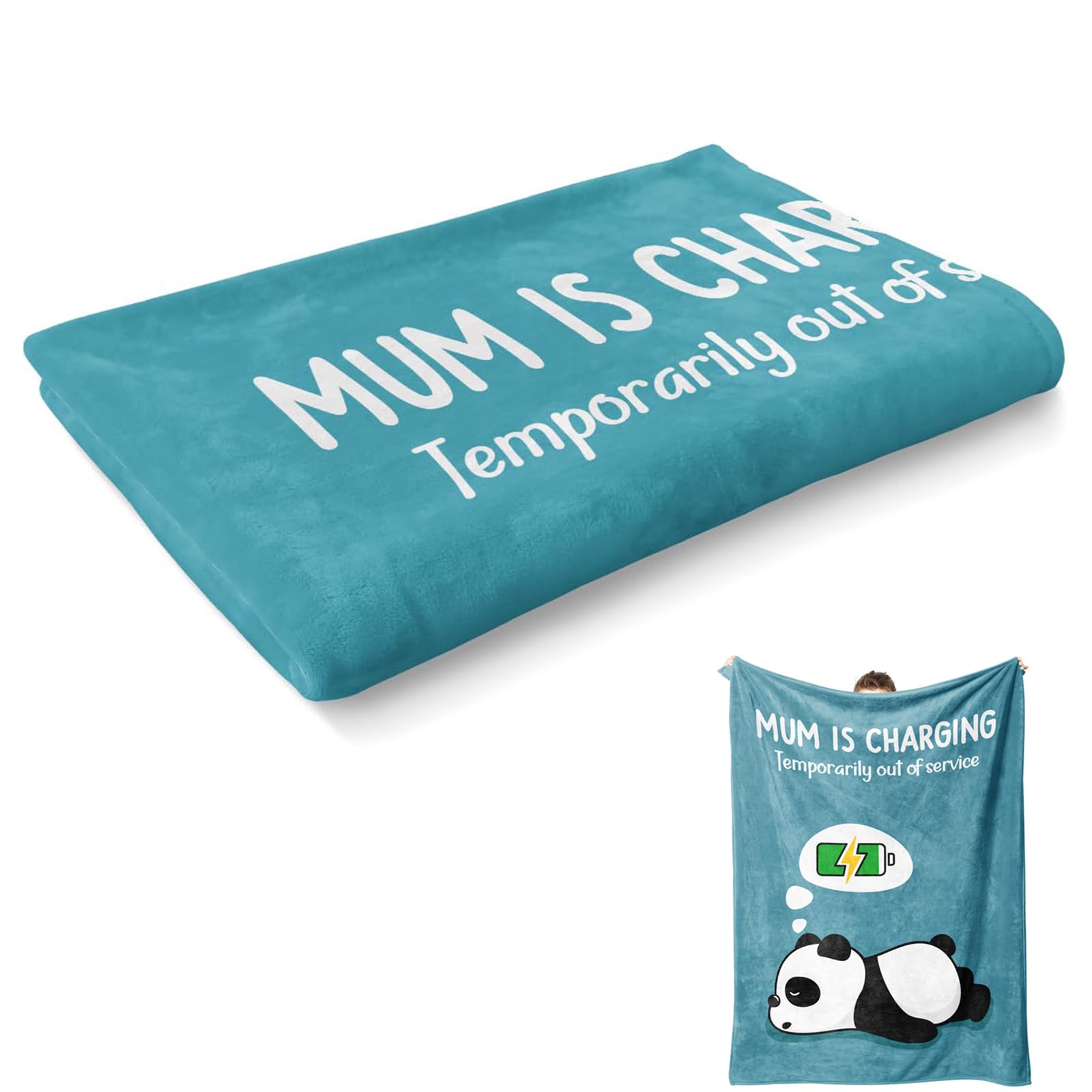 Eidoct Bluish Green Unique Gifts For Mum, Mum Birthday Gifts Flannel Throw Blanket, Soft Cute Blanket，Mothers Day Christmas Birthday Gift Presents For Mum/Mummy From Daughter Son