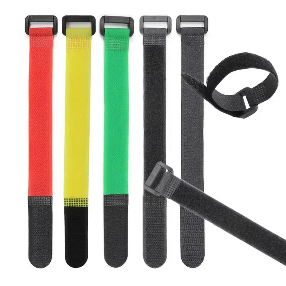 20/30/40/50 cm Fascette in Nylon con Fibbia inversa Cinghia Adesiva Riutilizzabile Chiusura a Strappo Cinghia Fissa Larghezza Adesiva 2 cm