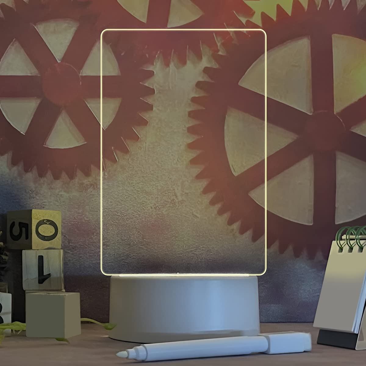 Buy A2B Acrylic Dry Erase Board LED Light up Message Board with Stand and Dry Erase Pen USB