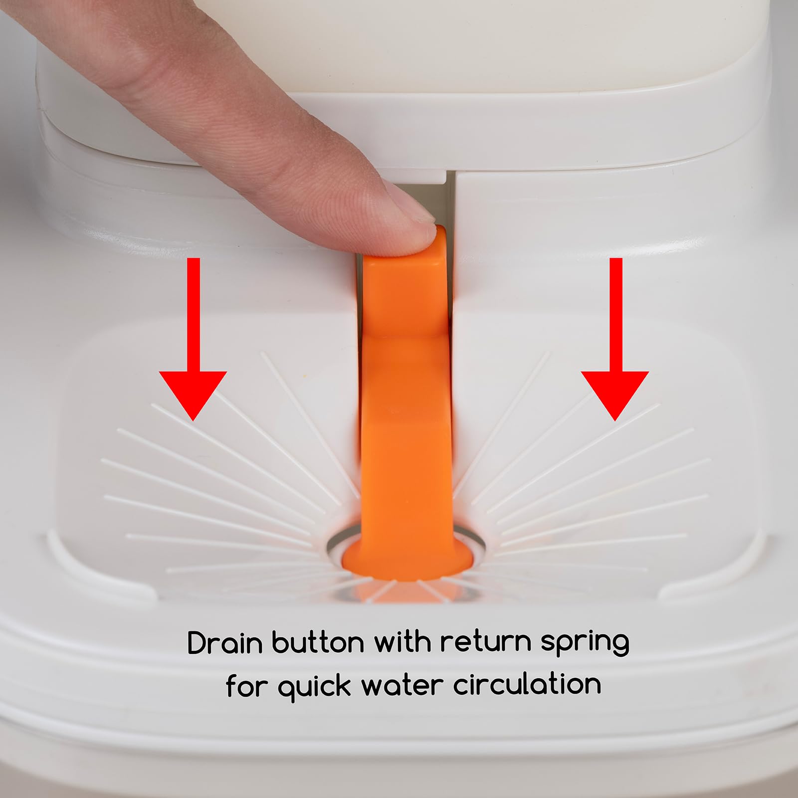 MEEDEN Nettoyeur de pinceaux portable : porte-pinceaux en silicone à 5 emplacements – Rinseur pour peintures acryliques, aquarelles et à base d'eau, blanc