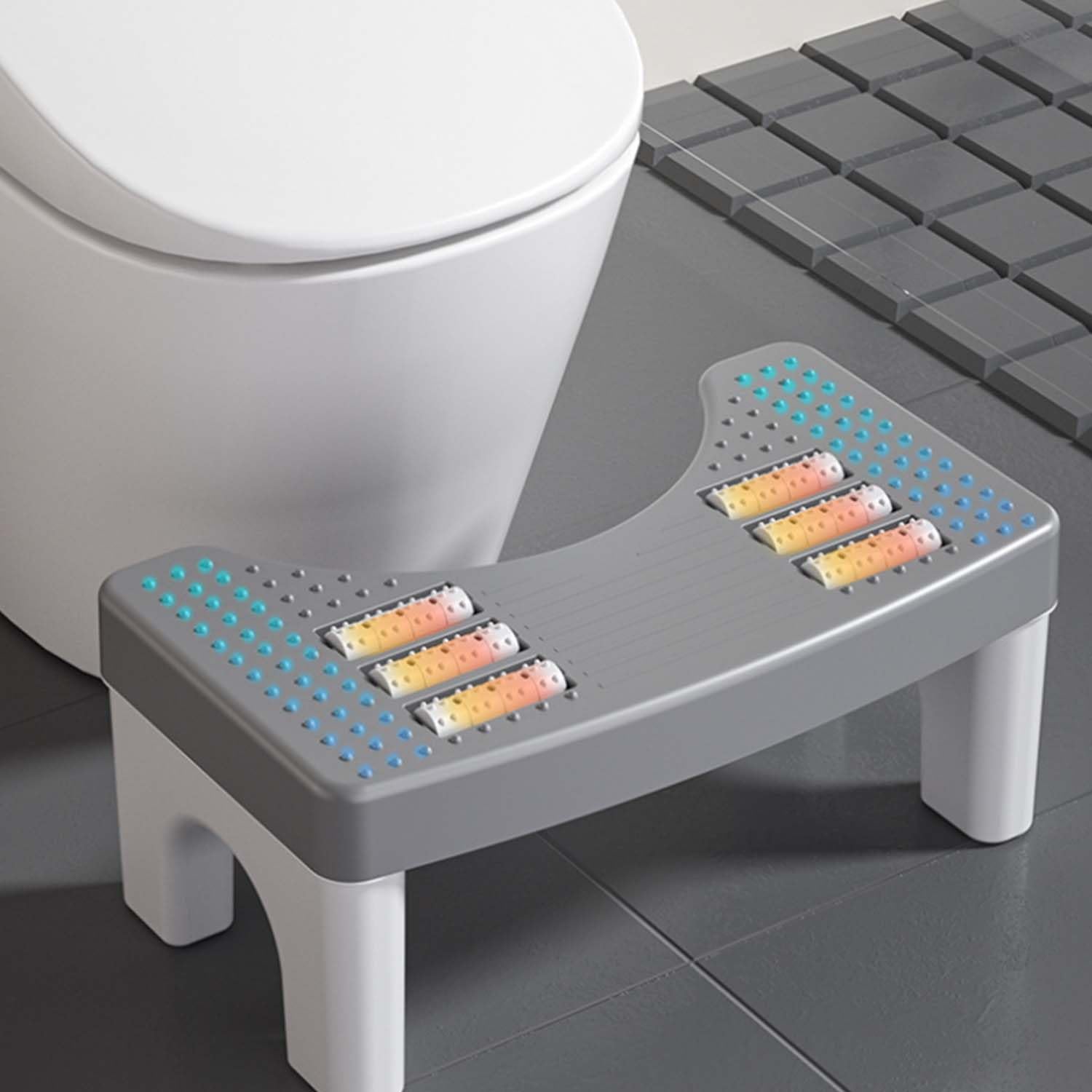 Sgabello Per Wc Ergonomico, Sgabello Da Toilette, Sgabello Da Bagno Fisiologico, Per Adulti Antiscivolo, Scientifico, Lenitivo Intestinale Previene Emorroidi, Costipazione, Flatulenza