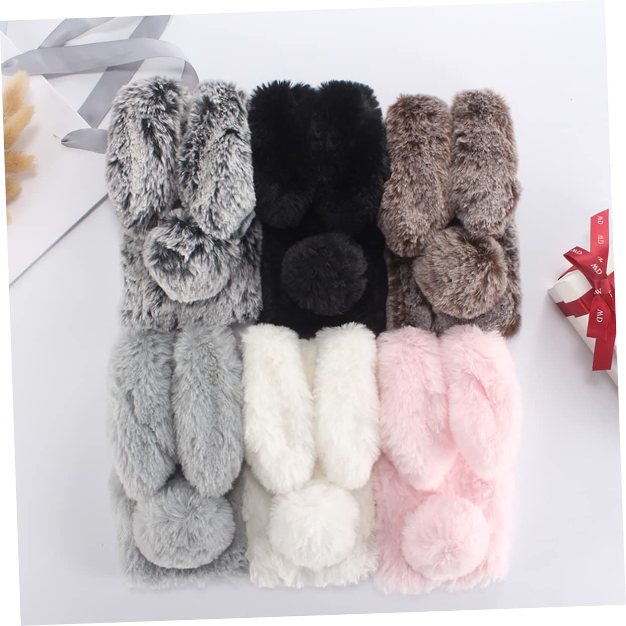 jojofuny 3pezzi Custodia Telefonica Morbida Forma Di Coniglio Per g Stylus Protezione Antisfregamento Peluche Tpu Copertura Fluffy Per Smartphone Accessorio Elegante e Resistente Per Ogni
