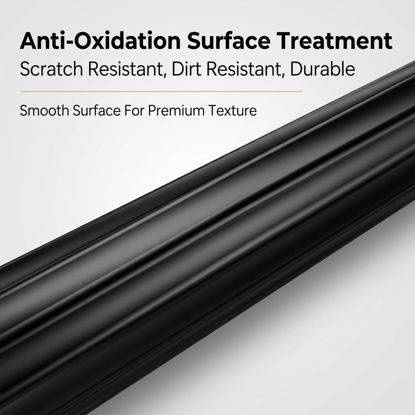Tringle à Rideau Noire avec Fixation Murale Latérale en Zinc Robust