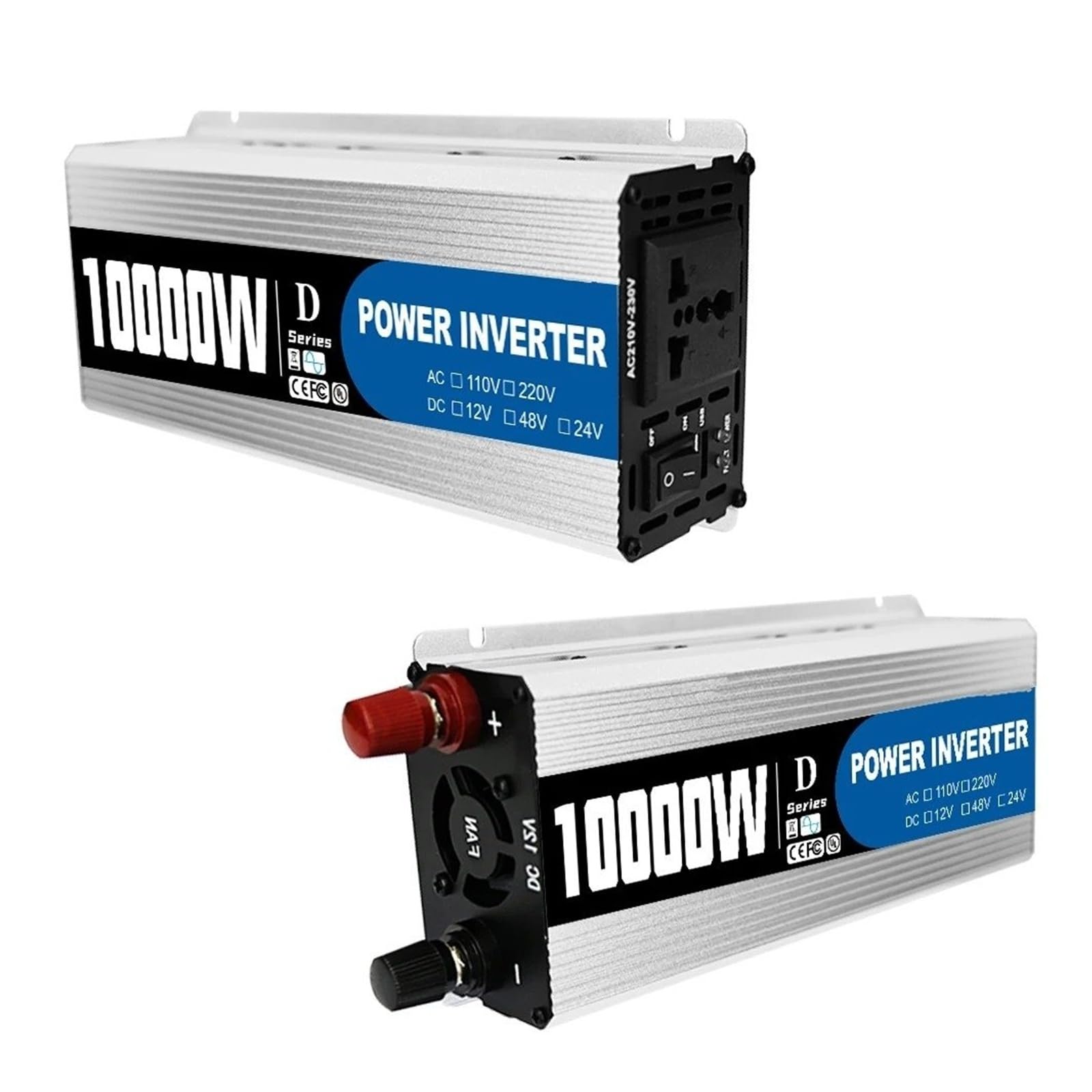 Inversor Potencia Kit Completo Energía Solar Inversor 10000W 12V A 220V Controlador 100A Panel 300W para Casa/RV/Camping Generador Casa Completa Convertidor