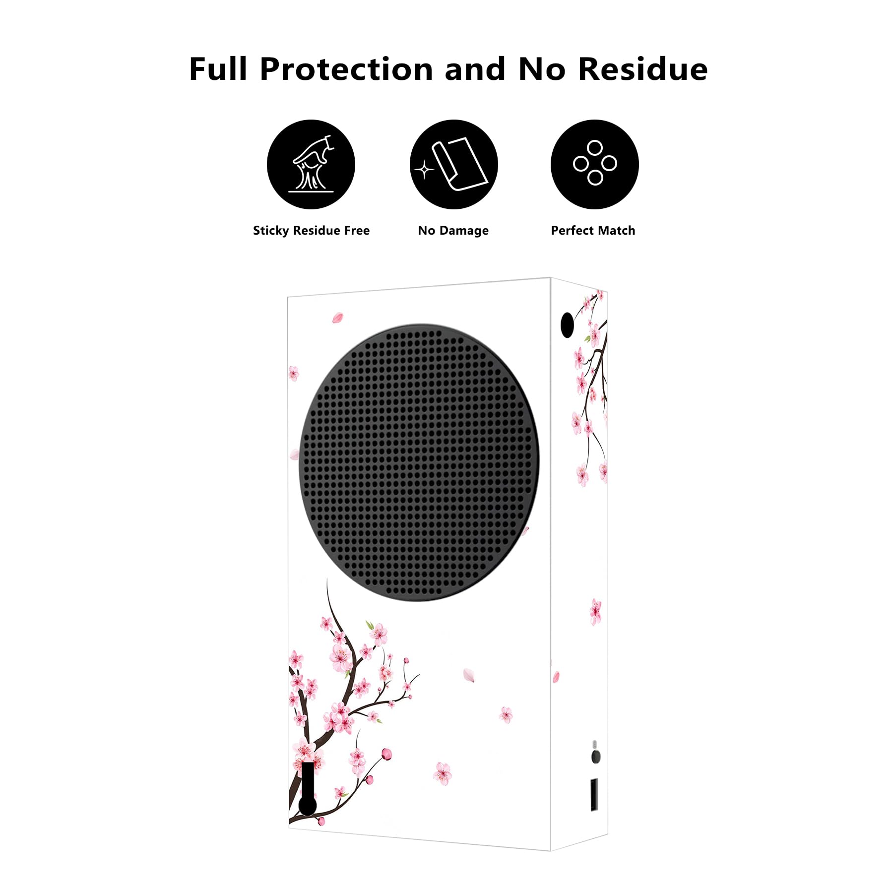 PlayVital Adesivo Skin per Xbox Series S Console&Controller Sticker Decal Cover Vinile per Xbox Series S-Fiore