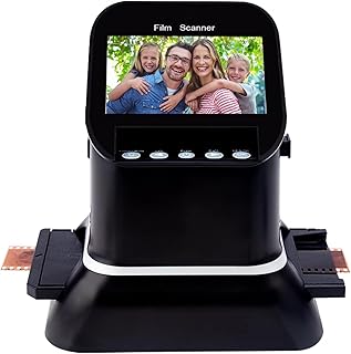 Digital Film Scanner, High Resolution Slide Viewer with 4.3'' LCD Screen and Slide Mounts Feeder, Converts 120, 35mm, 135 Film,127, 126 Film & Slides To 22 Megapixel JPEG Images
