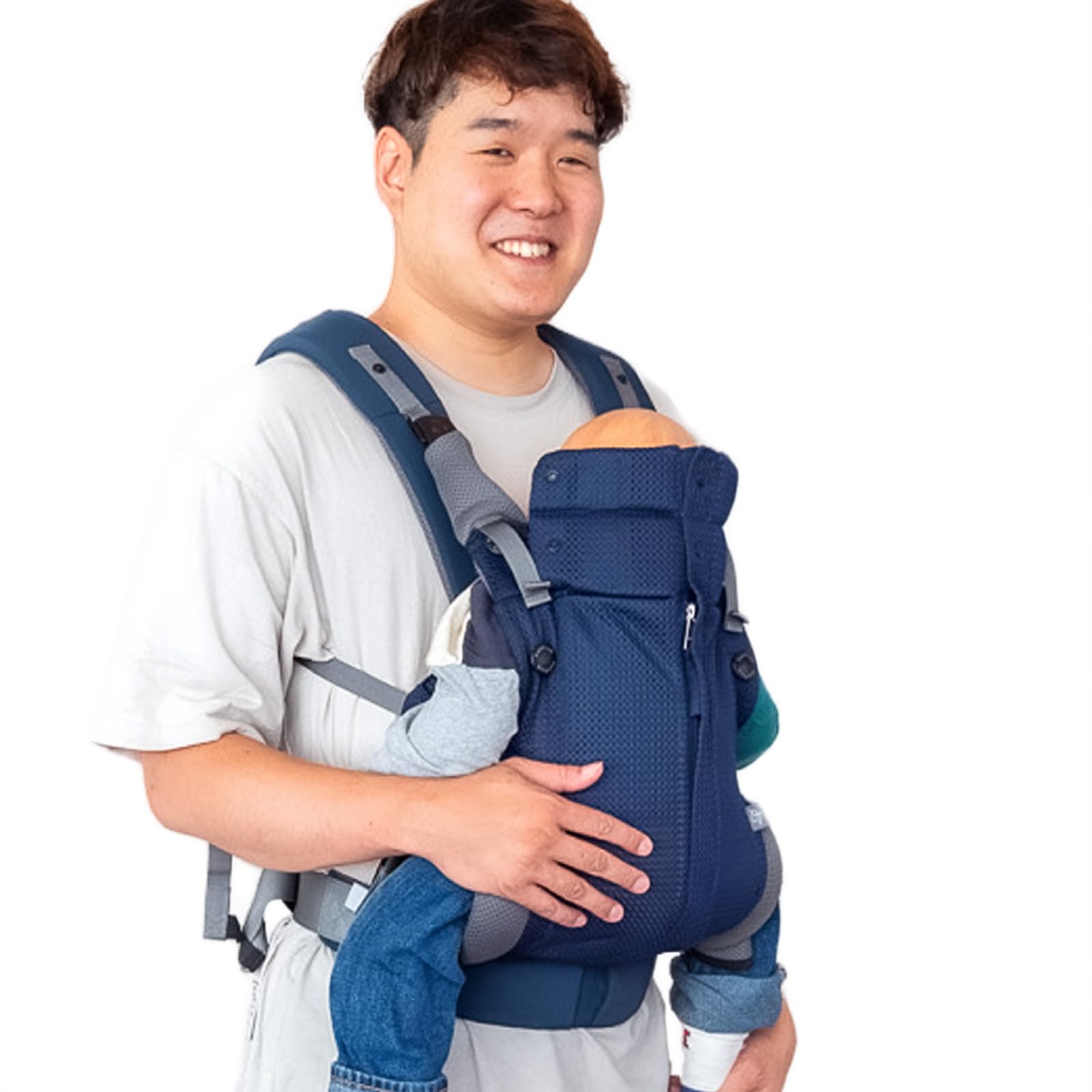 ネイビー 抱っこ紐 メッシュフード付き Amazon.co.jp: PairFook（ペアフック）抱っこひも フルスペック 前開き