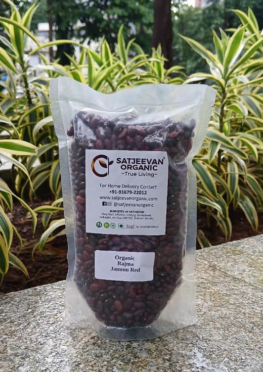 Satjeevan Organic Rajma Jammu Red Kidney Beans, Organic, 500g-image-39