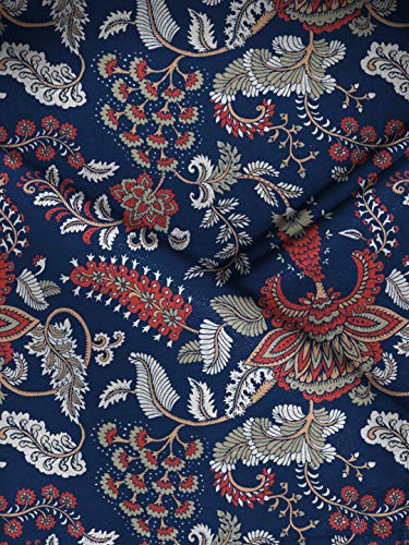 Image of BLACKSMITH Paisley and Floral Printed Italian Pocket Square for Men and Boys, for traditional Indian Wear like Bandhgala and Modi Jacket