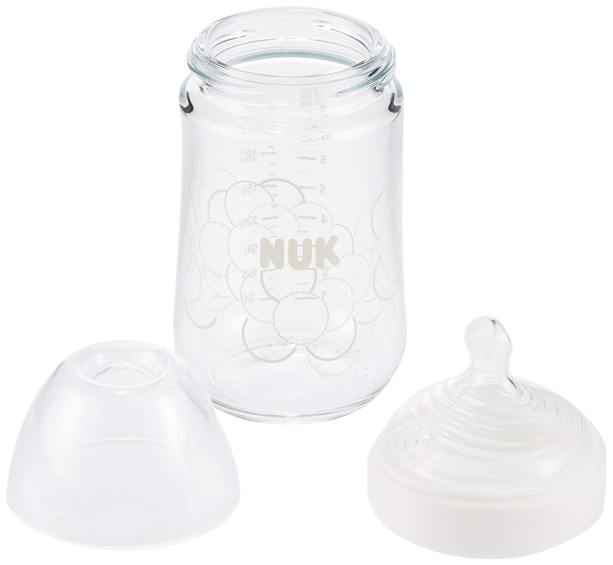 NUK Naturse Sense Biberon en verre Rose 240 ml