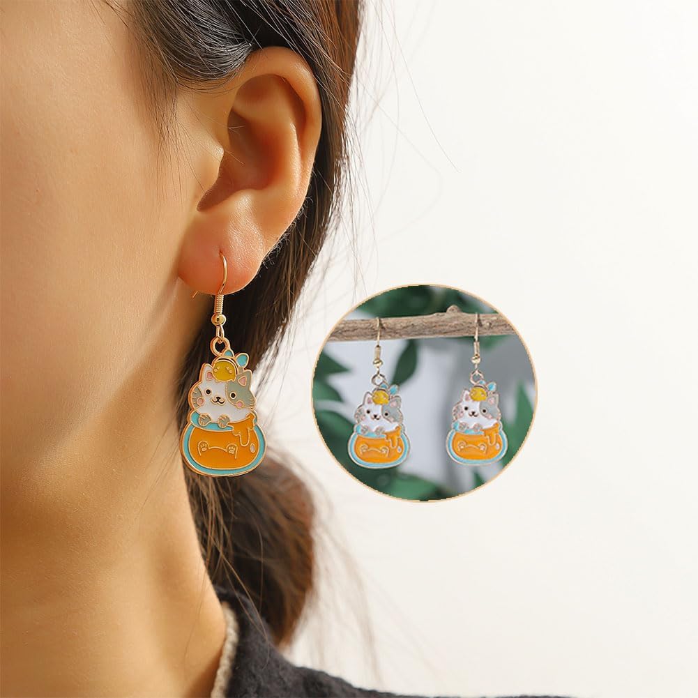 Animal Charms Cute Enamel Cake Cat Dog Charms 20 Pcs Alloy Animal Cartoon Dog Charms for Jewelry Making Bracelets Necklace - Image 4