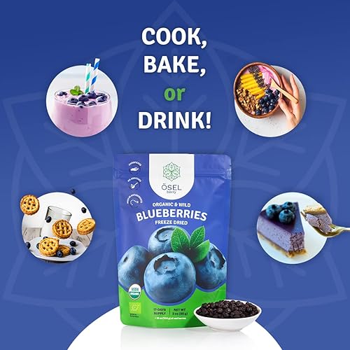 Miniatura 4 de ÖSEL BERRY Arándanos secos orgánicos, bayas azules silvestres 100% sin azúcar | Arándanos liofilizados seleccionados a mano - Orgánico y fresco |