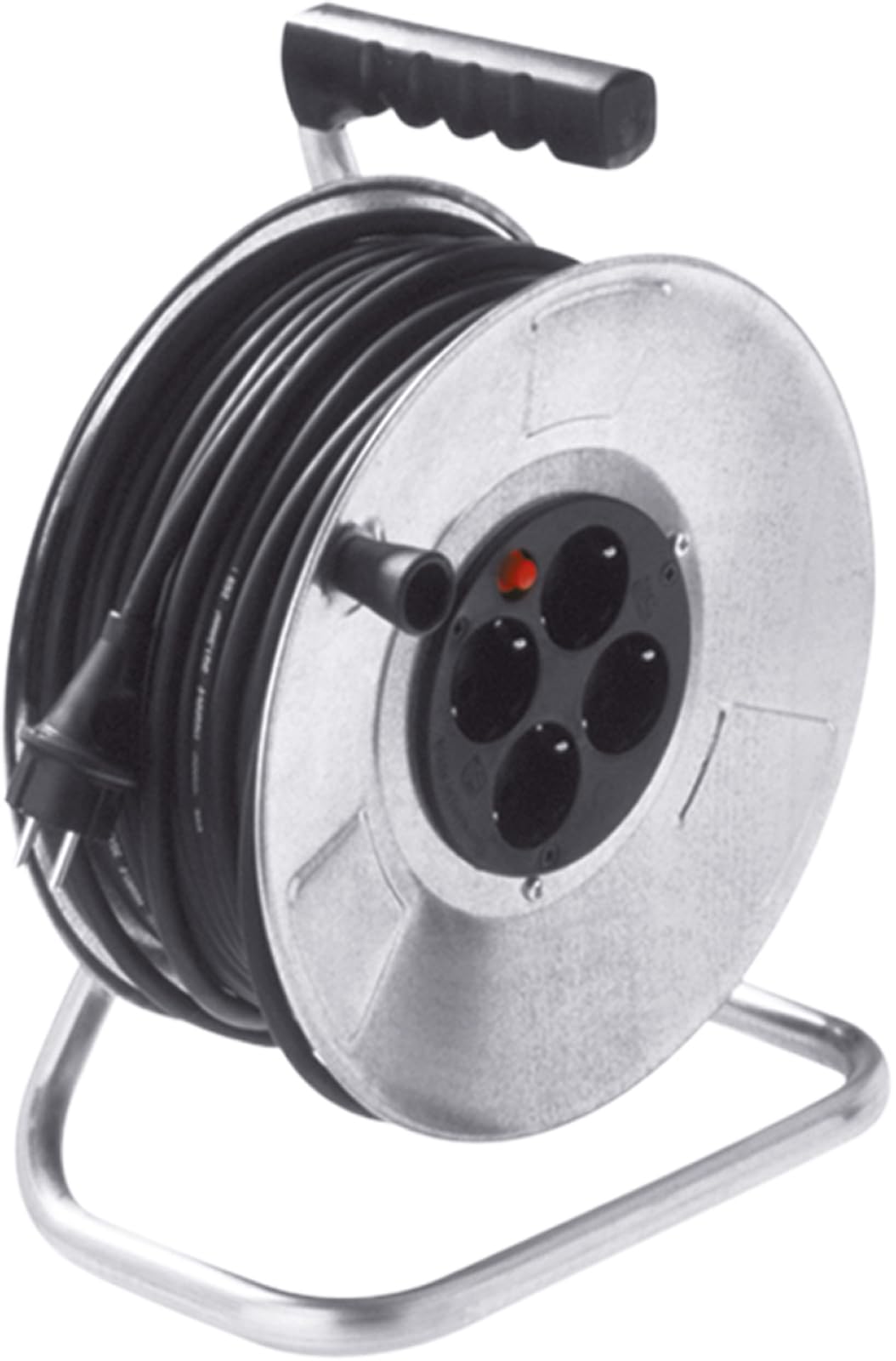 Bachmann - Enrollador 4 toma 16a 250v 3g1,5 50m goma negro