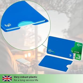 fouraces RFID Blocking Sleeves, 3 Pieces - Credit Card Protector - Card Blocker for Bank Card, Anti Fraud NFC Card Holder