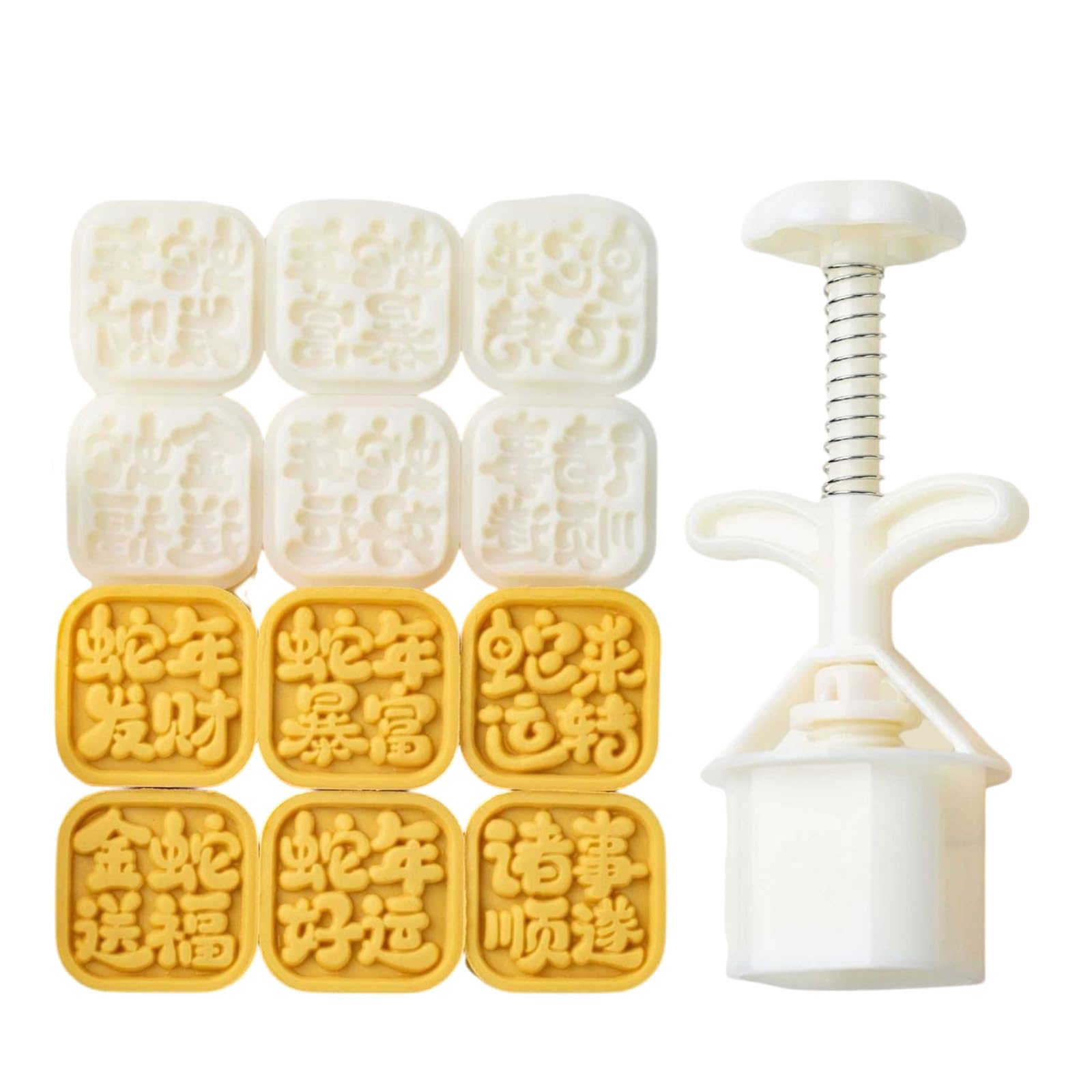 Kalttoy New Year Dessert Maker Mold Snake Year Pastries Tool Cookie Dessert Cutter Hand Pressure Mold Enduring New Molds for Baking Shape Hand Press Easy to Cleans