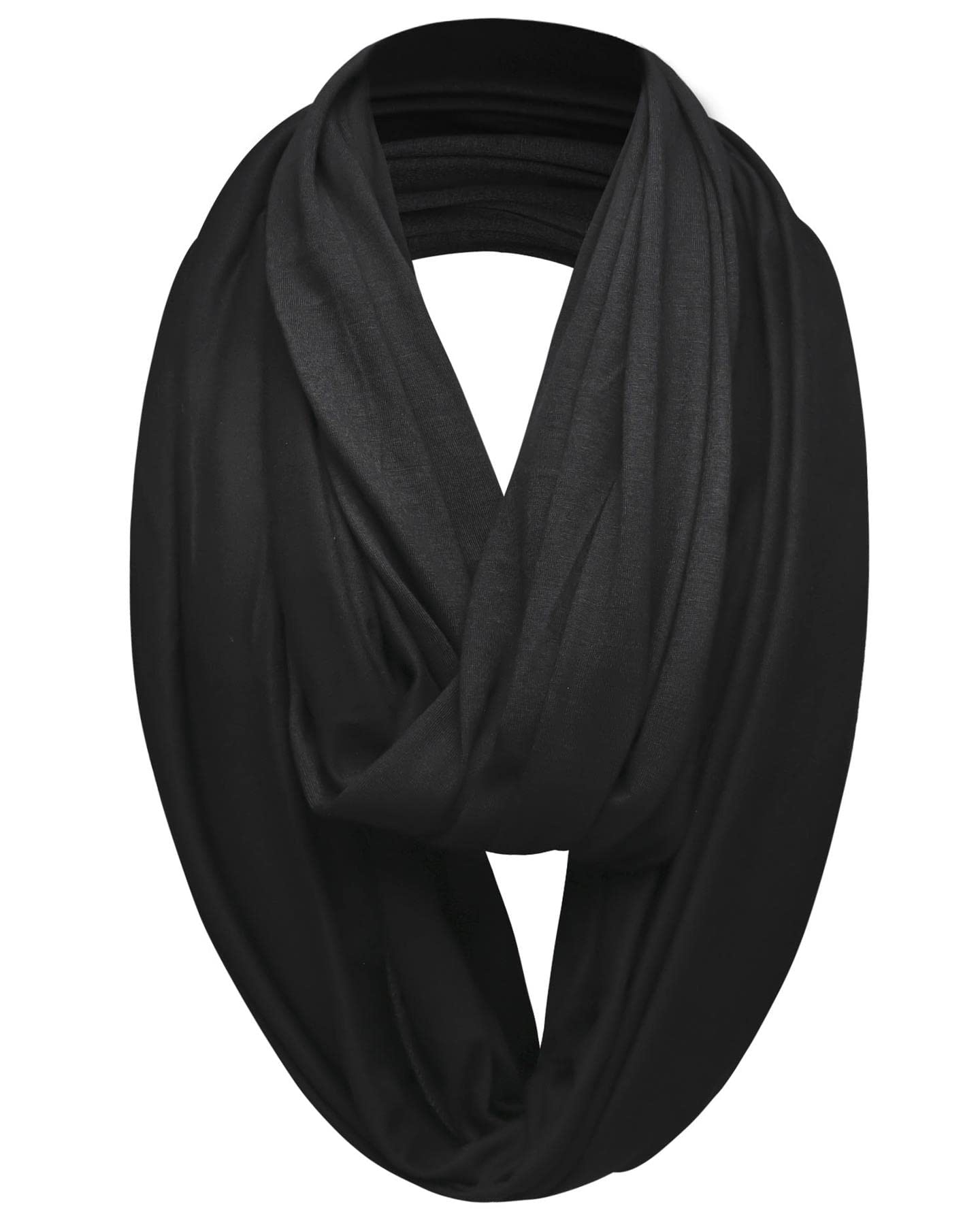 Cotton Rich Jersey Snood Scarf Plain Long Tube Neck Warmer for Unisex-image-33