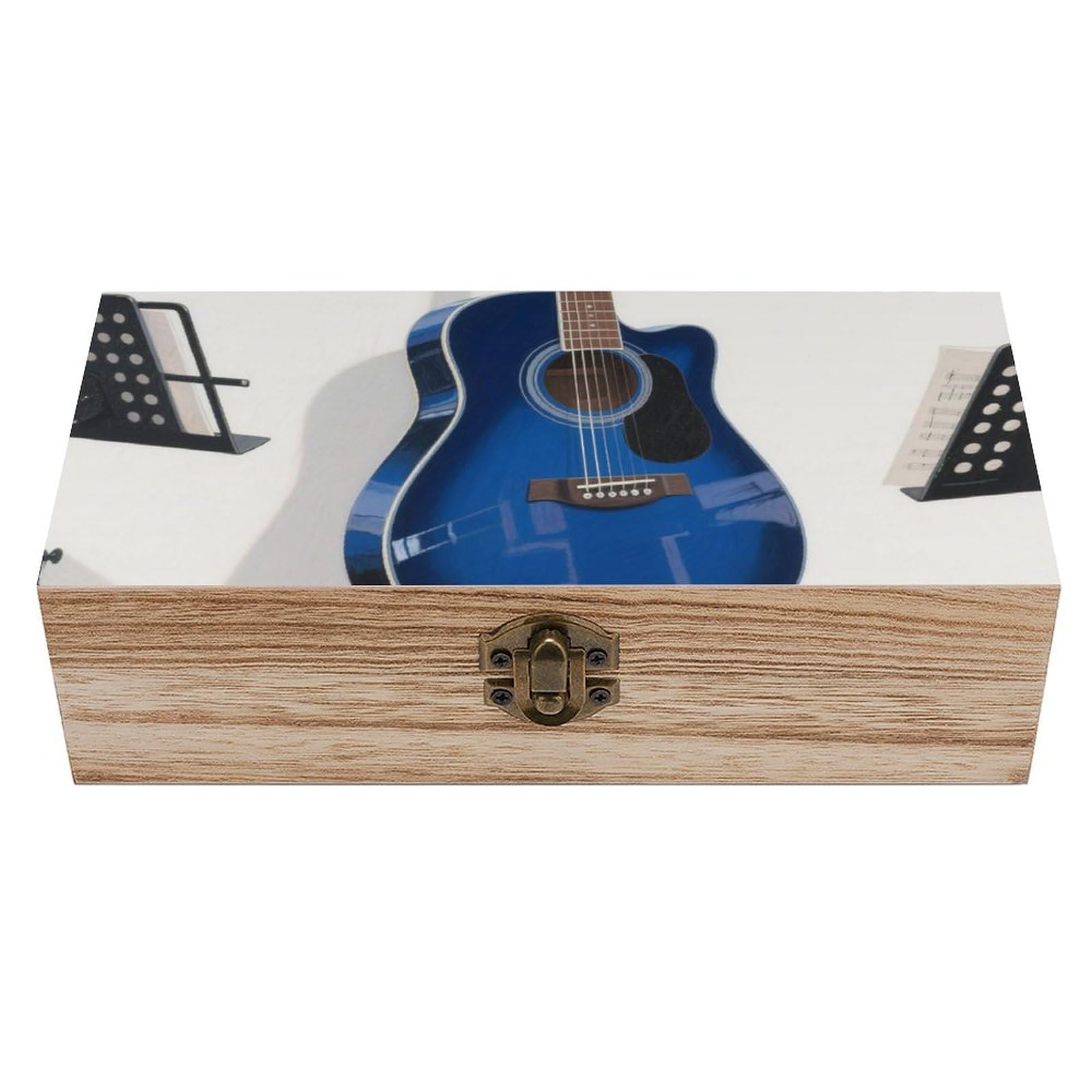 Wooden Storage Box with Hinged Lid Decorative Keepsake Boxes Organizer